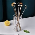 thumbnail image 2 of SWEEJAR 9.5-Inch Long Handle Ice Tea Spoons,Ice Cream Spoon Coffee Spoon,18/8 Stainless Steel Spoons for Cocktail Stirring,Mixing,Tea,Pack of 6,Rose Gold, 2 of 6