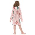 thumbnail image 7 of FORMRS Niños Bathrobe Unisex Hooded Robe Soft Plush Pajamas Sleepwear, Size 7-9T, Pink Christmas Cups, 7 of 7