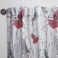 thumbnail image 3 of DESIGN ART Designart 'Pattern with Birds' Farmhouse Curtain Single Panel 52 in. wide x 108 in. high - 1 Panel 108 Inches, 3 of 5