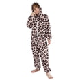 thumbnail image 5 of Brown Leopard Print Pattern One Piece Pajamas Soft Jumpsuit Cozy Sleep and Play Romper Zipper and Pockets 9Y-11Y, 5 of 8