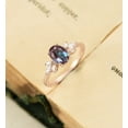 thumbnail image 2 of Vintage Alexandrite engagement Ring Rose Gold wedding ring bridal ring oval shaped ring, 2 of 5