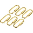thumbnail image 1 of ZOUSSIQI 6 Pcs Chain Connectors, Chain Locking Quick Link, Great for Light, Key, Camping, Backpack, Rope (Gold, 4mm Thick) CA919-88527, 1 of 5