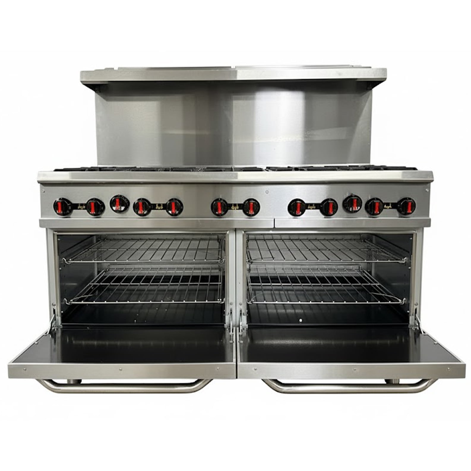 60" 10-Burner Commercial Gas Range with Double Oven – 362,000 BTU, Stainless Steel, ETL & NSF Certified, Propane