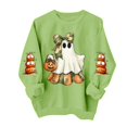 thumbnail image 4 of Enjoytime Halloween Crew Neck Sweatshirts Women Vintage Funny Printed Pullover Top Lightweight Casual Long Sleeve Sweatshirt, 4 of 4