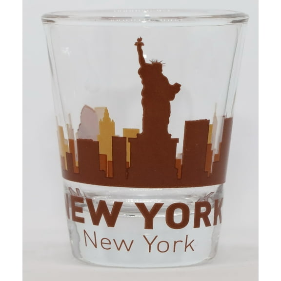 New York City Sunset Skyline Shot Glass