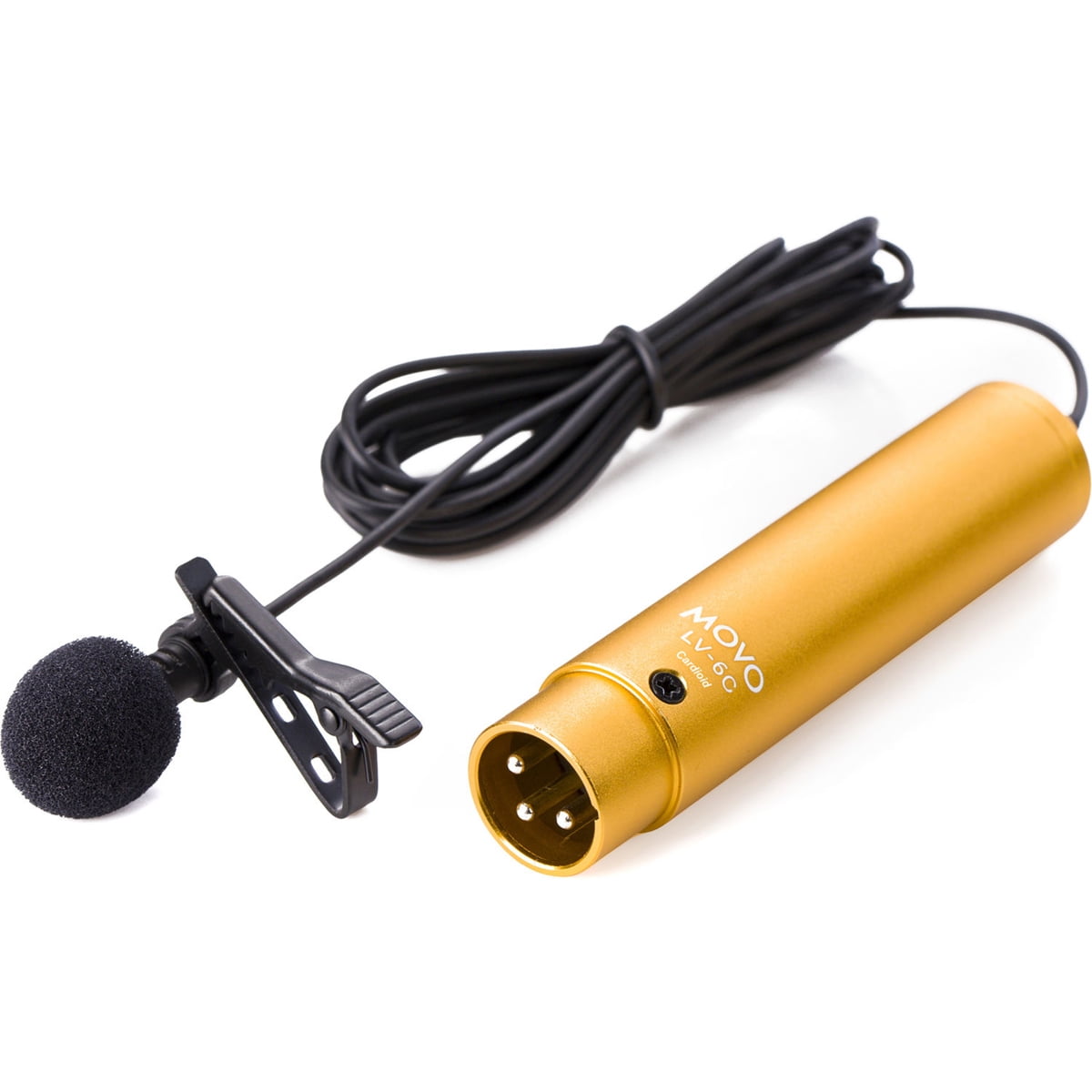 Movo Photo LV-6 Pro Grade XLR Cardioid Condenser Lavalier Microphone