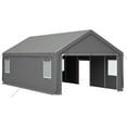 thumbnail image 2 of 13x26 FT Carport Canopy with 3 Doors - Removable Walls & Windows for Truck, Boat, and Vehicle Protection, 2 of 16