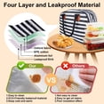thumbnail image 4 of Insulated Lunch Bags for Women Men with Adjustable Shoulder Strap,AILKIN Large Lunch Box Tote Leakproof Cooler Reusable Thermal Lunch Bags for Women,Adults,School,Work,Office,Picnic,Stripe, 4 of 7