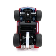 Jada Spider-Man Buggy RC with Non-Removable Spider-Man Figure – 7, Turbo Button, Full-Function Remote Control, Ages 6+, Red/Blue