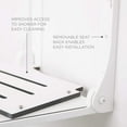 thumbnail image 5 of Silhouette Folding Wall Mount Shower Bench Seat, Black Seat with Matte Black Frame, 5 of 7