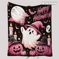 thumbnail image 5 of Kojanyu Halloween Throw Blanket Cute Ghost Pumpkin, Double Sided Flannel Fleece Soft Cozy Fall Decor Blanket, 5 of 8