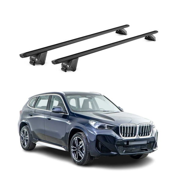 OMAC Roof Rack Cross Bars Luggage Carrier for BMW X1 U11 2023-2024 Alu Black 2 Pcs