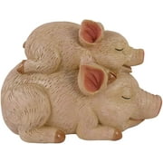 DWK Mother Pig and Baby Pig Shelf Sitter Figurine Farmhouse Decor - 6"