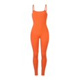 thumbnail image 4 of HSHMT One Piece Jumpsuits For Women Women Workout Seamless Jumpsuit Yoga Ribbed Bodycon Spaghetti Strap Leggings Romper, 4 of 9