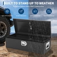 thumbnail image 4 of Diamond Plate Steel Truck Bed Tool Box, Heavy Duty Storage Organizer with Lock Keys & Side Handle for Pickup RV Trailer-Upgrade Black, 4 of 8