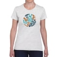 thumbnail image 1 of The World Is Yours Groovy Style T-Shirt Women -Image by Shutterstock, Female Medium, 1 of 4