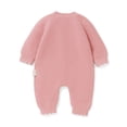 thumbnail image 3 of YIXPOH Baby Long Sleeve Knit Romper Neutral One-Piece Jumpsuit With Button Closure Soft Cotton Knit Outfit Pink 0-1 Months, 3 of 10