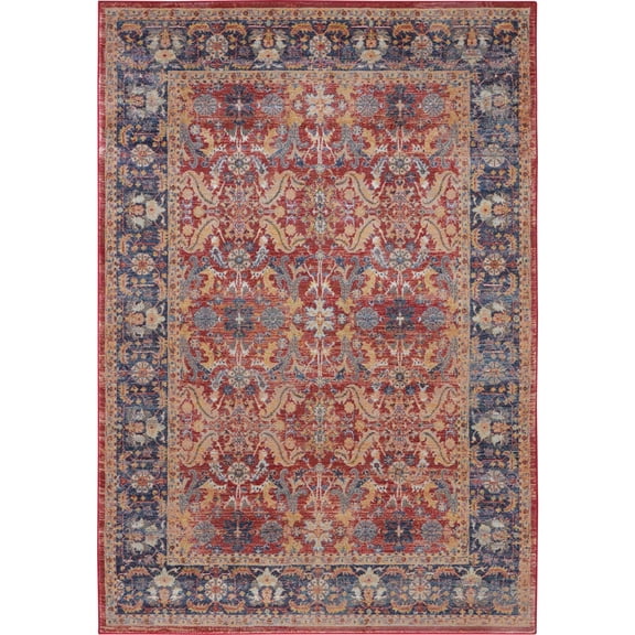 Nourison Global Vintage 5'3" x 7'6" (5' x 8') Red Indoor Area Rug Persian Vintage Floral by Nourison