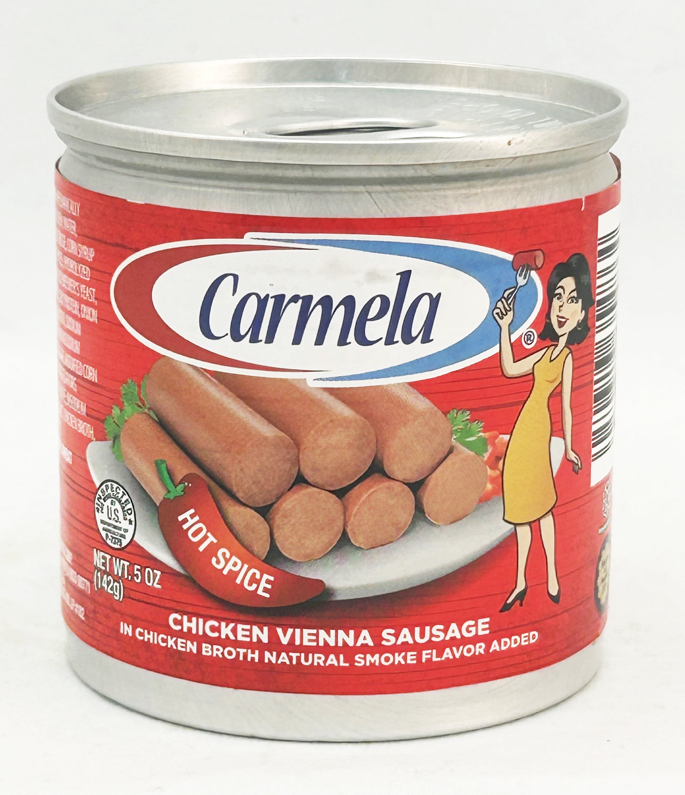 (4 pack) Carmela Hot Chicken Sausage and Bouillion, 5 oz Can