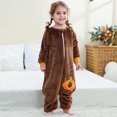 thumbnail image 4 of Hrsba Kids Winter Casual Jumpsuit Rompers, Kids Jumpsuit Girls Flannel Print Rompers Long Sleeve Home Clothes Fall Winter Outfits 0-6 Years, 4 of 5