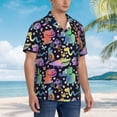 thumbnail image 3 of Fotbe Colorful Animals Camisa Hawaiana para Hombre Unisex – Camisa Casual de Verano con Botones de Manga Corta de Algodón y Lino,Medium, 3 of 7