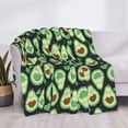thumbnail image 3 of Fotbe Avocado Heart Manta de Franela con Estampado, Manta Ultrasuave para Cama, Sofá, Auto, Hipoalergénica y Antibolitas-60"x50", 3 of 6