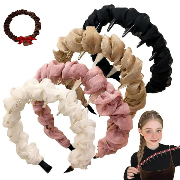 Retro High Skull Pearl Headband, Vintage High Cranium Artificial Pearl Hairband, Reversible Retro Fashion Tooth High Skull Headband, Serrated Anti-Slip Teeth for Elegant Daily Wear