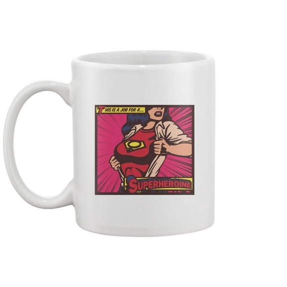 Female Superheroine Mug -Image by Shutterstock