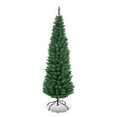 thumbnail image 1 of Patiojoy 6' Green Slim PVC Artificial Christmas Tree Home Holiday Decor, 1 of 9