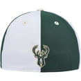thumbnail image 4 of Men's New Era Hunter Green/White Milwaukee Bucks Script Pinwheel 59FIFTY Fitted Hat, 4 of 6