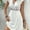 White, variant on Women's Boho Chic Crochet V-Neck Dress Fly sleeve short sleeve with Lace Trim Party Dress, Regular Fit for Spring/Summer Weddings & Casual Outings