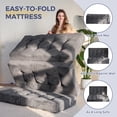 thumbnail image 4 of BYBYME 6 Inch Tri-Fold Mattress,Corduroy Folding Mattress,Filled with Whole Foam,Memory Foam Mattress Topper,Suitable for Sleeping,Camping,Twin,Dark Gray, 4 of 7