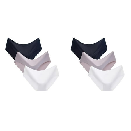 2 Pack 3PC Women s Non- Ice Silk Breathable Midwaist Solid Color Underwear Bridal Lingerie Valentines Day Lingerie for Women Bodysuit Lingerie Dress Ruffle Underwear for Women Lingerie for