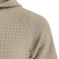 thumbnail image 6 of Annhoo Mens Hoodies Casual Long Sleeve Drawstring Basic Fall Pullover Plaid Knit Comfy Hooded Sweatshirt with Pocket, 6 of 7