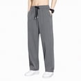 thumbnail image 6 of NOLDARES Sweatpants for Men Fleece Open Bottom Wide Leg Casual Baggy Pants Fashion Elastic Waisted Drawstring Workout Joggers with Pockets(Dark Gray,3XL), 6 of 6