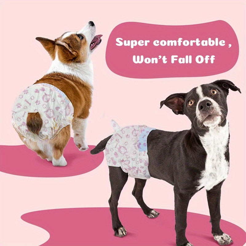40 - piece leak - proof female dog diapers. Featuring imported polymer absorbent core, they absorb instantly and dry quickly. Stretchy, elastic, soft & leak - proof
