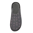 thumbnail image 3 of IAUYY Memory Foam House Slippers Suitable for Both Men and Women. Comfortable, Anti-Slip Plush Flat-Bottomed Slippers The Best Holiday Gift Pink Outline Line, 3 of 9