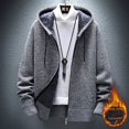 thumbnail image 5 of Suéter para hombre, suéter para hombre, cárdigan para hombre, estilo coreano, abrigo de moda para otoño e invierno, chaqueta gruesa con forro polar, 5 of 5