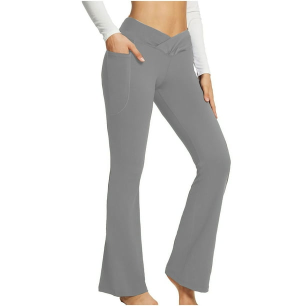 Pantalones de yoga transpirables, cómodos y versátiles, de color sólido, informales, de cintura alta, ajustados, para yoga y fitness para mujer