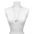 thumbnail image 3 of Delight Jewelry Silvertone Pebble Border Initial - & - Purple Heart Nurse Strong Zoe Necklace, 3 of 4