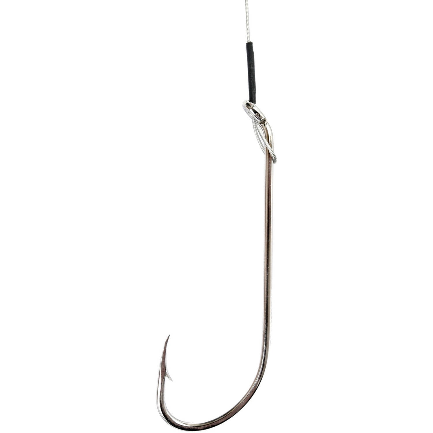 (2 pack) Eagle Claw 422NWH-2/0 Nylawire Leader, O'Shaughnessy Hook, Nickel, Size 2/0
