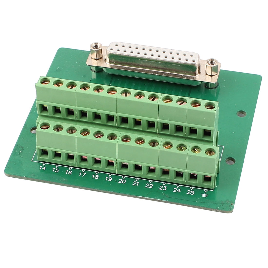 DB25 DSUB Female Adapter to 25 Pin Port Terminal 2 Row Screw Breakout