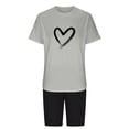 thumbnail image 3 of Penkiiy Two Piece Set 2024 Summer Lounge Tracksuit Outfits Shorts And Short Sleeve Tops Matching Leisure Set With Pockets 2XL Gray, 3 of 4