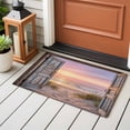 thumbnail image 5 of Vintage Door Coastal 2'x3' Washable Rug, Sunset Seaside Summer Beach Non-Slip Soft Doormat Area Rugs for Entrance Bathroom Bedsides, StainResistant Carpet for Kitchen Bedroom, Entryway Floor Mat, 5 of 9