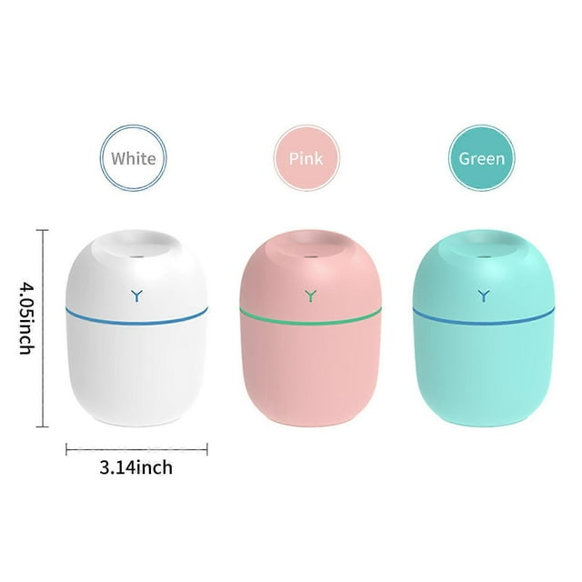 220mL Mist Humidifier with Night Light Portable Desk Quiet Cool USB Humidifier Waterless Auto-Off Humidifier for Home Travel Office Bedroom