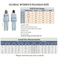 thumbnail image 5 of GLOBAL Womens 100% Cotton Notch Collar Pajama Set Homewear with Pockets, 2-Piece, Sizes S, 5 of 6