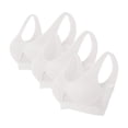 thumbnail image 4 of Sakmal 3 Pack Womens Sports Bras Large Bust White Solid Yoga Compression Womens Sports Bras L, 4 of 4