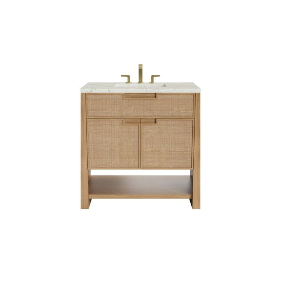 James Martin Vanities D225-V36-SSO-3VSL Solene 36" Free Standing Single Basin Poplar Wood