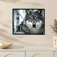 thumbnail image 3 of COMIO Canvas Print with Black Frame 16x12in / 20x16in Wolf Animal Series Winter Forest 20x16in, 3 of 4