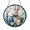 Acrylic 3.5 Inch, variant on White Rabbit Wreath Stained Glass Style Window Suncatcher Hanging Decor, Bunny Floral Decorative Panel Ornament for Spring Window Display and Seasonal Home Decor